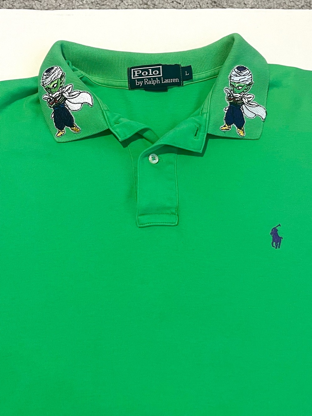 Ralph Lauren Polo Piccolo Dragonball Z DBZ Mens size L Excellent condition